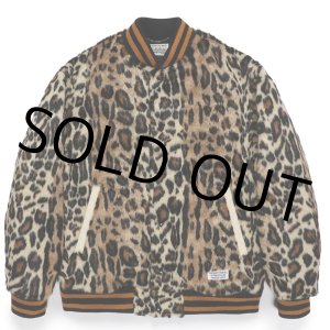 画像: WACKO MARIA/FAUX LEOPARD FUR VARSITY JACKET（BEIGE）［レオパードファーヴァーシティJKT-23秋冬］