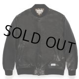 画像: WACKO MARIA/LEATHER VARSITY JACKET（BLACK）［レザーヴァーシティJKT-23秋冬］