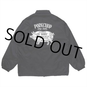 画像: PORKCHOP/PORK BACK COACH JKT（BLACK/WHITE）［コーチJKT-23秋冬］