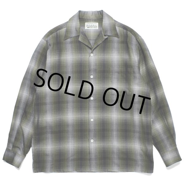 WACKO MARIA/OMBRE CHECK OPEN COLLAR SHIRT（YELLOW）［オンブレ