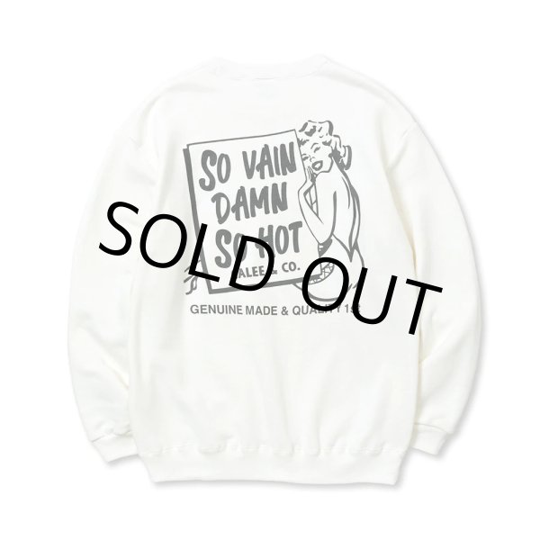 画像1: CALEE/SYNDICATE RETRO GIRL CREW NECK SW（WHITE）［クルーネックスウェット-23秋冬］ (1)