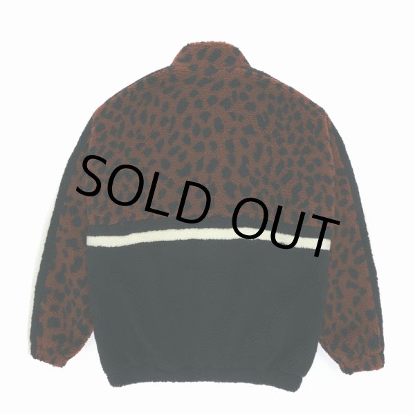 画像2: WACKO MARIA/LEOPARD BOA TRACK JACKET（BROWN）［レオパードボアトラックJKT-23秋冬］ (2)