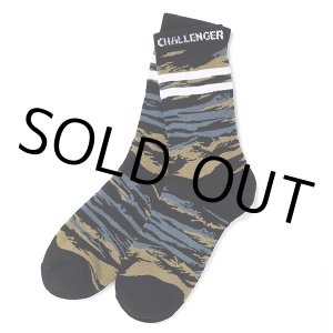 画像: CHALLENGER/CAMO SOCKS（TIGER CAMO）［カモソックス-24春夏］