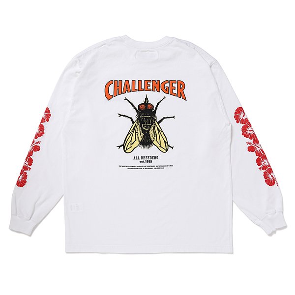 CHALLENGER/L/S HIBISCUS TEE（WHITE）［プリント長袖T-24春夏］ - JONAS