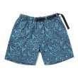 画像1: CHALLENGER/PAISLEY COTTON TWILL SHORTS（BLUE GRAY/PURPLE）［ペイズリーコットンツイルショーツ-24春夏］ (1)