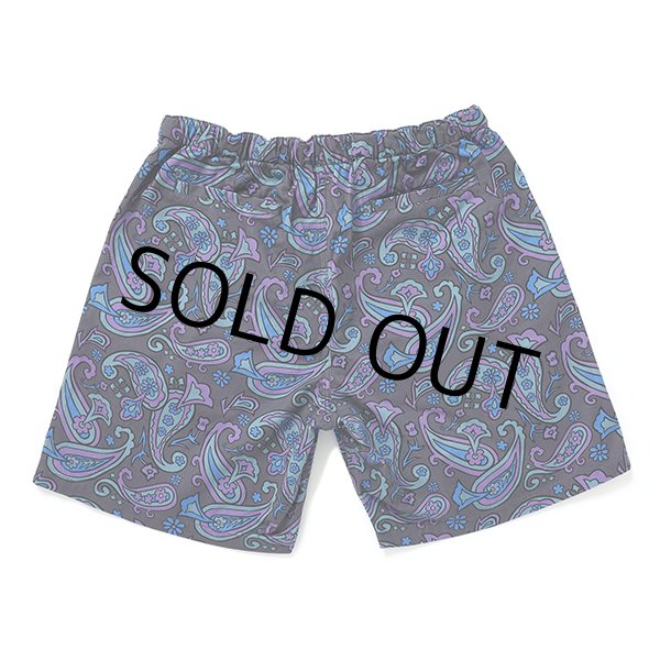 画像2: CHALLENGER/PAISLEY COTTON TWILL SHORTS（CHARCOAL/PURPLE）［ペイズリーコットンツイルショーツ-24春夏］ (2)