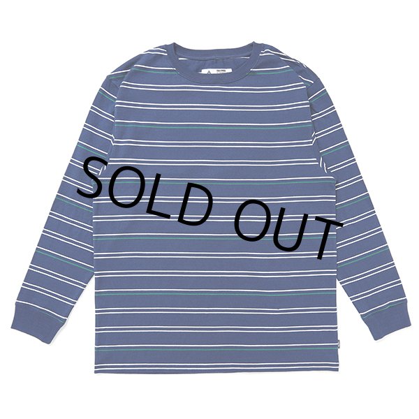 画像1: CHALLENGER/L/S STRIPE BORDER TEE（NAVY）［ストライプボーダー長袖T-24春夏］ (1)