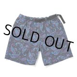 画像: CHALLENGER/PAISLEY COTTON TWILL SHORTS（CHARCOAL/PURPLE）［ペイズリーコットンツイルショーツ-24春夏］