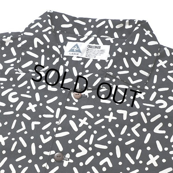 画像3: CHALLENGER/S/S CHIP PRINTED SHIRT（BLACK）［チッププリントシャツ-24春夏］ (3)