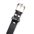 画像3: CALEE/STUDS LEATHER NARROW BELT（BLACK）［スタッズレザーナローベルト-23秋冬］ (3)