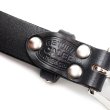 画像6: CALEE/STUDS LEATHER NARROW BELT（BLACK）［スタッズレザーナローベルト-23秋冬］ (6)