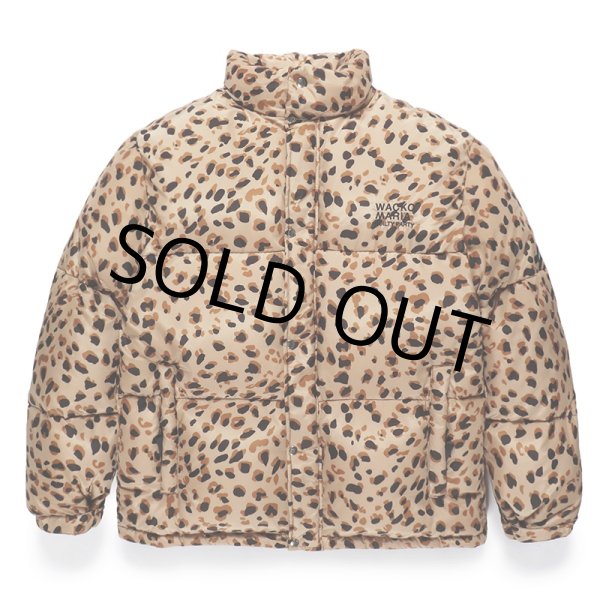 画像1: WACKO MARIA/NANGA / LEOPARD DOWN JACKET（BEIGE）［レオパードダウンJKT-23秋冬］ (1)