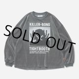 画像: TIGHTBOOTH/HAND SIGN VELOUR LS（Charcoal）［ベロアロングスリーブ-23秋冬］