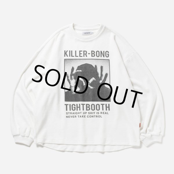 画像1: TIGHTBOOTH/HAND SIGN VELOUR LS（White）［ベロアロングスリーブ-23秋冬］ (1)