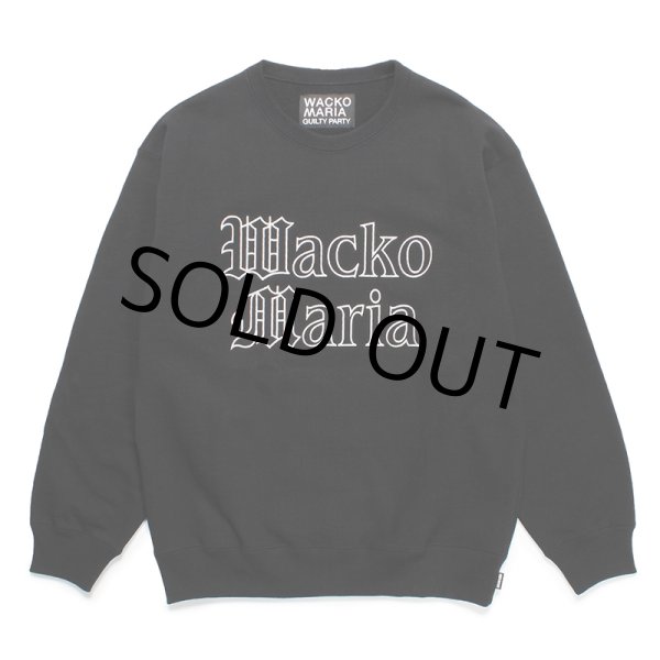 画像1: WACKO MARIA/HEAVY WEIGHT CREW NECK SWEAT SHIRT（BLACK）［クルーネックスウェット-24春夏］ (1)