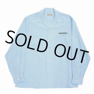 画像: WACKO MARIA/50'S OPEN COLLAR SHIRT（BLUE）［50'Sオープンカラーシャツ-24春夏］