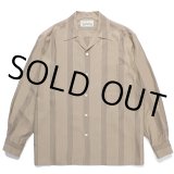 画像: WACKO MARIA/STRIPED OPEN COLLAR SHIRT（BROWN）［ストライプオープンカラーシャツ-24春夏］