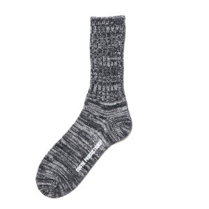 画像: COOTIE PRODUCTIONS/Raza Lowgauge Socks（Black Mix）［ローゲージソックス-24秋冬］