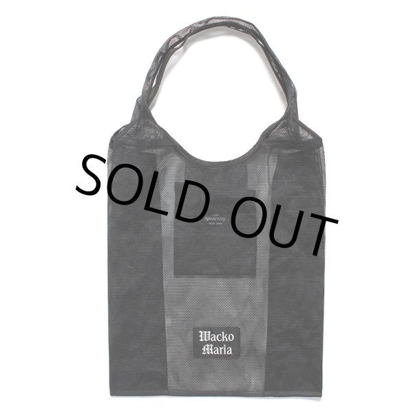 画像1: WACKO MARIA/SPEAK EASY / MESH PACKABLE TOTE BAG（BLACK）［メッシュパッカブルトートバッグ-24春夏］ (1)