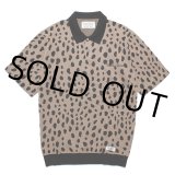 画像: WACKO MARIA/LEOPARD JACQUARD KNIT POLO SHIRT（BROWN）［レオパードジャガードニットポロシャツ-24春夏］