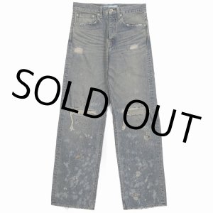 画像: DAIRIKU/"Damage" Straight Denim Pants（Indigo） 【30%OFF】［"ダメージ"ストレートデニムパンツ-24春夏］