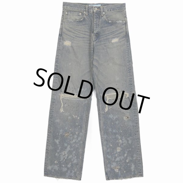 画像1: DAIRIKU/"Damage" Straight Denim Pants（Indigo） 【30%OFF】［"ダメージ"ストレートデニムパンツ-24春夏］ (1)