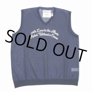 画像: DAIRIKU/"Letter" Skeleton Knit Vest（Skeleton Navy） 【30%OFF】［スケルトンベスト-24春夏］