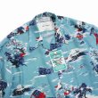 画像2: DAIRIKU/"Cliff" Aloha Shirt（Blue）［アロハシャツ-24春夏］ (2)