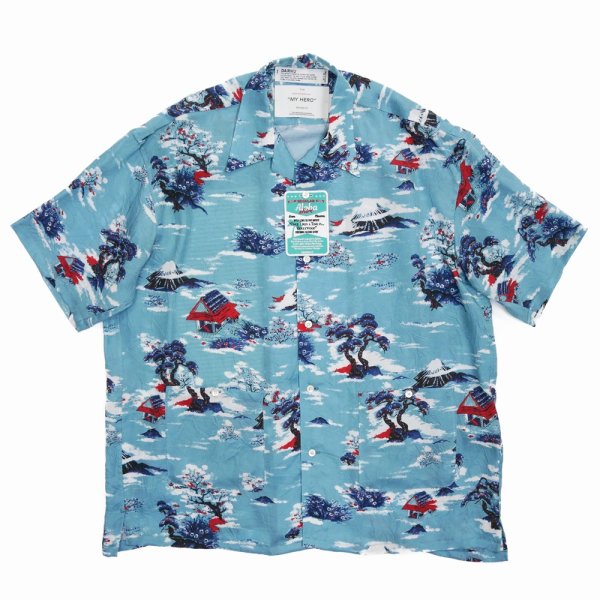 画像1: DAIRIKU/"Cliff" Aloha Shirt（Blue）［アロハシャツ-24春夏］ (1)