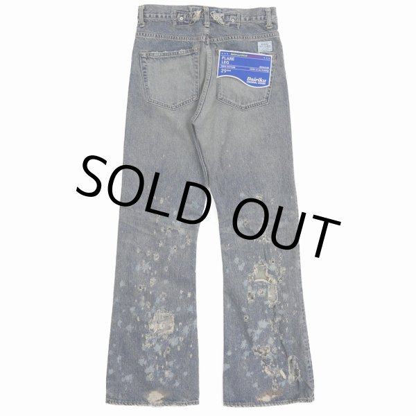 画像2: DAIRIKU/"Damage" Flare Denim Pants（Indigo） 【30%OFF】［"ダメージ"フレアデニムパンツ-24春夏］ (2)