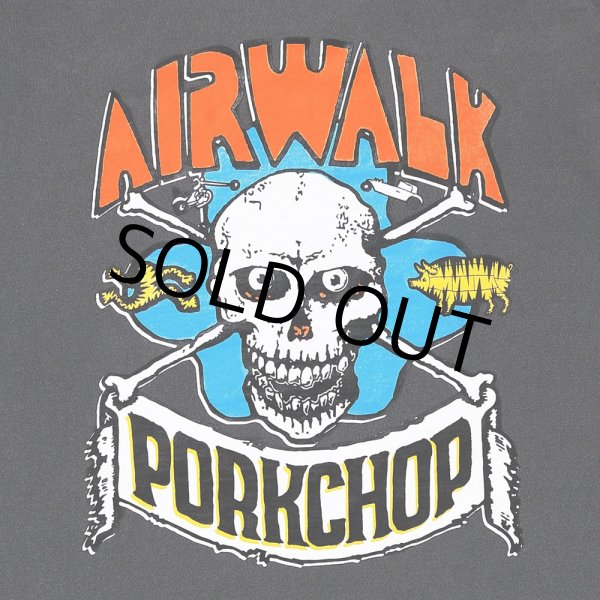 画像4: PORKCHOP/AP SKELETON TEE（×AIRWALK CLASSICS）（ASH BLACK）［プリントT-24春夏］ (4)