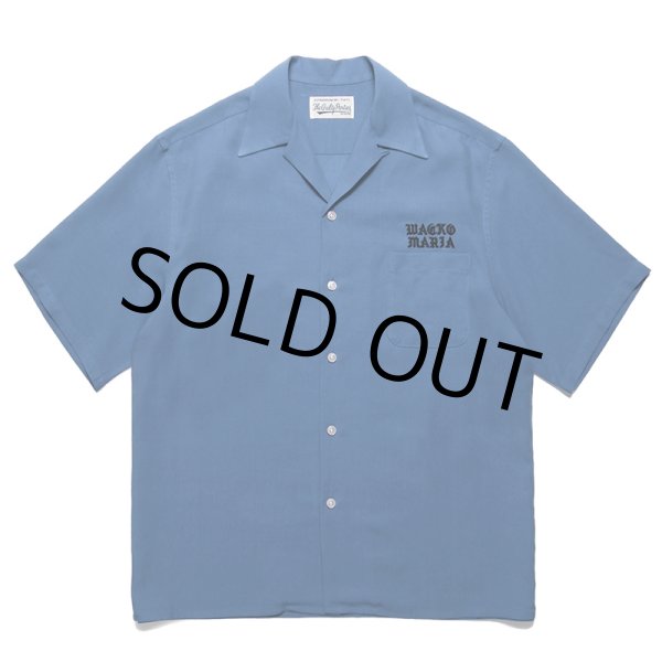 WACKO MARIA/50'S OPEN COLLAR SHIRT（BLUE）［50'Sオープンカラーシャツ-24春夏］ - JONAS