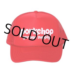 画像: PORKCHOP/WHEEL LOGO MESH CAP（RED）［メッシュキャップ-23秋冬］