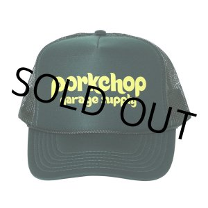 画像: PORKCHOP/WHEEL LOGO MESH CAP（DARK GREEN）［メッシュキャップ-23秋冬］