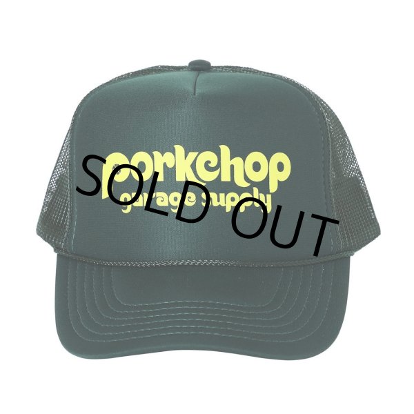 画像1: PORKCHOP/WHEEL LOGO MESH CAP（DARK GREEN）［メッシュキャップ-23秋冬］ (1)