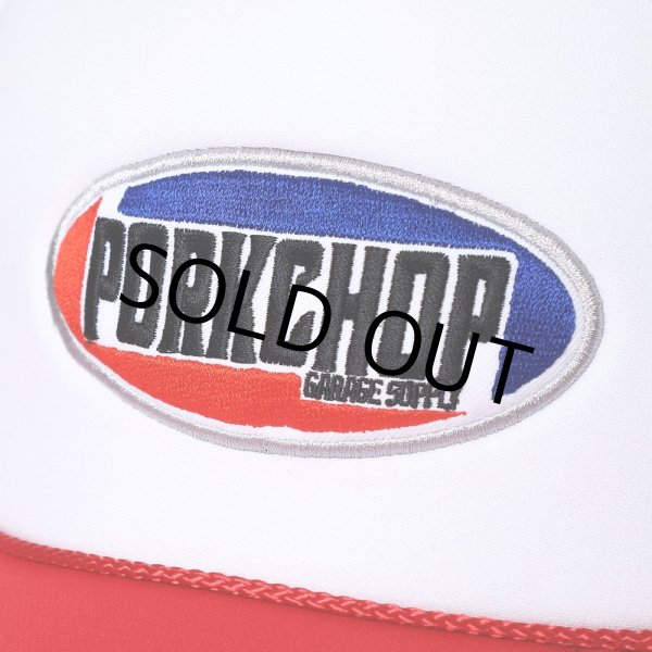 画像3: PORKCHOP/2nd OVAL MESH CAP（WHITE/RED）［メッシュキャップ-24春夏］ (3)