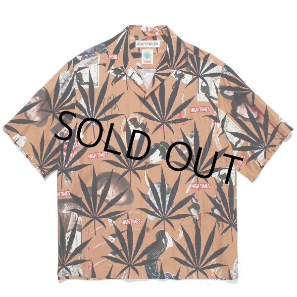 画像1: WACKO MARIA/HIGH TIMES / HAWAIIAN SHIRT（BROWN）［ハワイアンシャツ-24春夏］ (1)