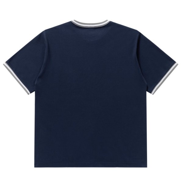 画像2: BlackEyePatch/SMALL OG LABEL RIB KNITTED TEE（NAVY） (2)