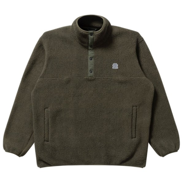 画像1: BlackEyePatch/SMALL OG LABEL FLEECE PULLOVER（OLIVE） (1)