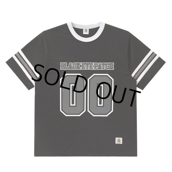 画像1: BlackEyePatch/DOUBLE O FOOTBALL TEE（BLACK） (1)