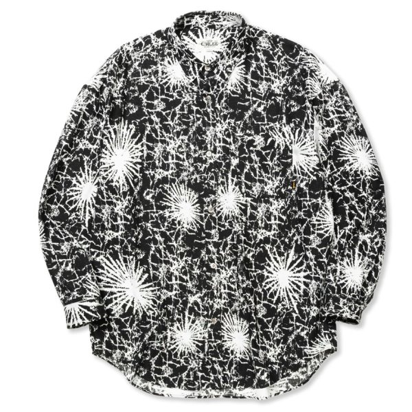 画像1: CALEE/BATIK PATTERN OVER SHILHOUETTE L/S SH（BLACK） 【30%OFF】［オーバーシルエットシャツ-24春夏］ (1)