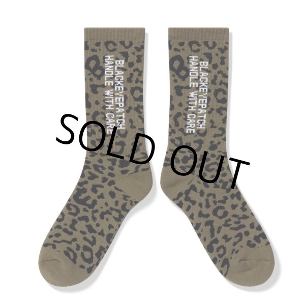 画像2: BlackEyePatch/HWC LEOPARD PATTERNED SOCKS（OLIVE） (2)