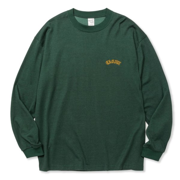 画像1: CALEE/VINTAGE TYPE R/C DROP SHOULDER L/S TEE（GREEN） 【30%OFF】［ドロップショルダー長袖T-24春夏］ (1)