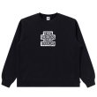 画像1: BlackEyePatch/KANJI LABEL TYPEFACE CREW SWEAT（BLACK） (1)