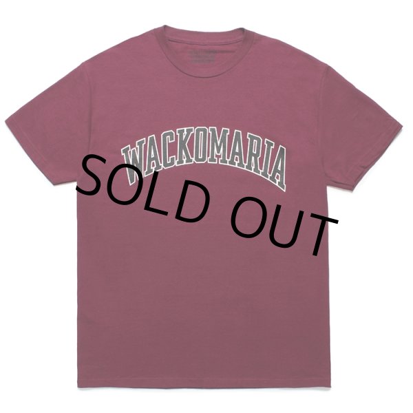 画像1: WACKO MARIA/T-SHIRT（BURGUNDY）［プリントT-24春夏］ (1)