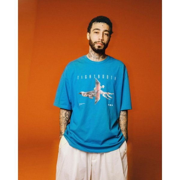 画像5: TIGHTBOOTH/INITIALIZE T-SHIRT（Turquoise） 【20%OFF】［プリントT-24春夏］ (5)