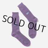 画像: TIGHTBOOTH/COLLEGE WAFFLE SOCKS（Purple）［ワッフルソックス-24春夏］