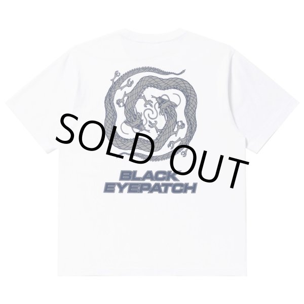 画像1: BlackEyePatch/REFLECTIVE DRAGON SWIRL LOGO TEE（WHITE） (1)