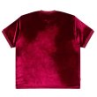 画像2: BlackEyePatch/HWC LABEL EMBROIDERED VELOUR V NECK S/S SHIRT（BURGUNDY） (2)