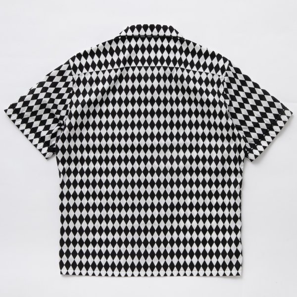 画像2: RATS/CHECKERD FLAG S/S SHIRT（BLACK）［チェッカーフラッグシャツ-24春夏］ (2)